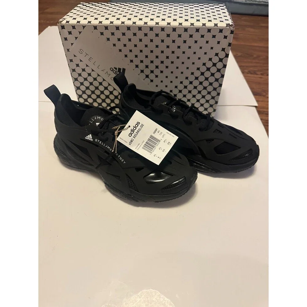NIB Adidas Solar Glide x Stella McCartney Triple Black Woman HQ5961 Size 6